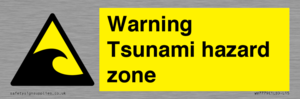 Warning Tsunami hazard zone