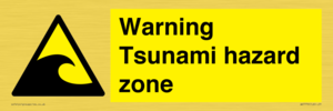 Warning Tsunami hazard zone