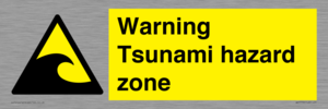 Warning Tsunami hazard zone