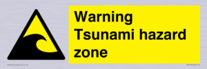 Warning Tsunami hazard zone