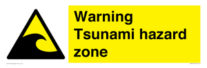 Warning Tsunami hazard zone