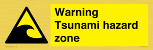 Warning Tsunami hazard zone