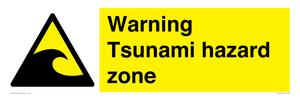 Warning Tsunami hazard zone