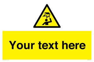 Custom warning overhead obstacle