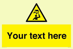 Custom warning overhead obstacle