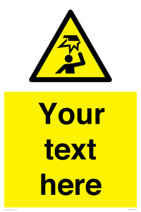 Custom warning overhead obstacle