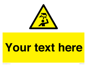 Custom warning overhead obstacle