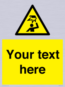 Custom warning overhead obstacle