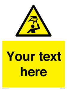 Custom warning overhead obstacle