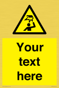 Custom warning overhead obstacle