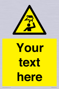 Custom warning overhead obstacle