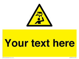 Custom warning overhead obstacle