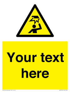 Custom warning overhead obstacle