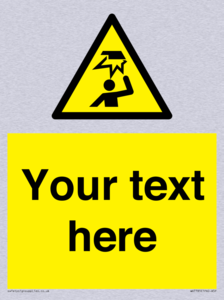 Custom warning overhead obstacle