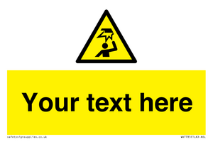 Custom warning overhead obstacle