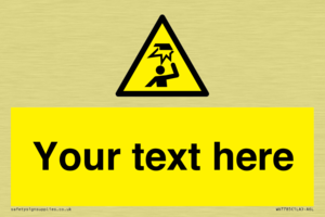 Custom warning overhead obstacle