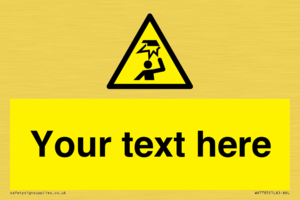 Custom warning overhead obstacle