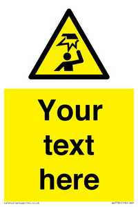 Custom warning overhead obstacle