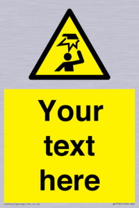 Custom warning overhead obstacle