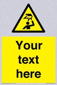 Custom warning overhead obstacle