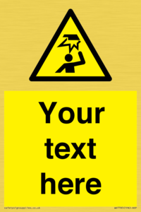 Custom warning overhead obstacle