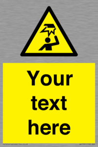 Custom warning overhead obstacle