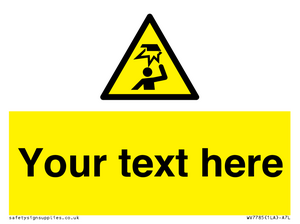 Custom warning overhead obstacle