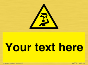 Custom warning overhead obstacle