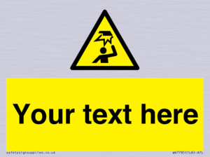 Custom warning overhead obstacle