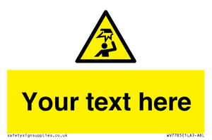 Custom warning overhead obstacle