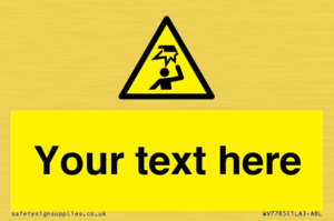 Custom warning overhead obstacle