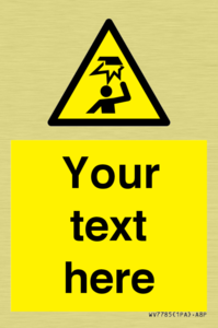 Custom warning overhead obstacle