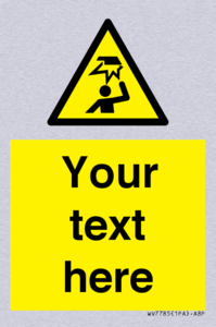 Custom warning overhead obstacle