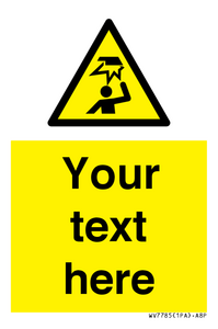 Custom warning overhead obstacle