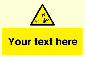 Custom warning run over by operator controlled machine