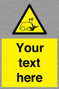 Custom warning run over by operator controlled machine