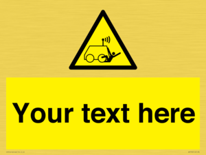 Custom warning run over by operator controlled machine