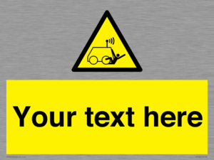 Custom warning run over by operator controlled machine