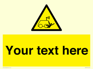 Custom warning run over by operator controlled machine