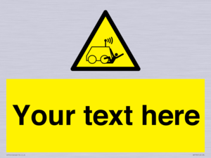 Custom warning run over by operator controlled machine