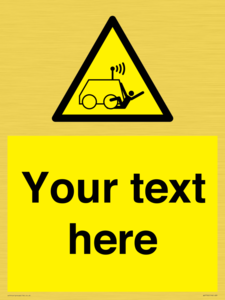 Custom warning run over by operator controlled machine