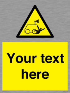 Custom warning run over by operator controlled machine