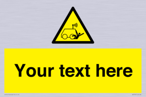 Custom warning run over by operator controlled machine