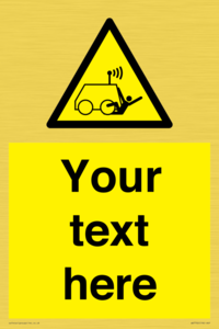 Custom warning run over by operator controlled machine