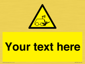 Custom warning run over by operator controlled machine