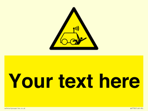 Custom warning run over by operator controlled machine