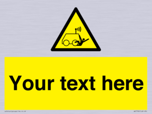 Custom warning run over by operator controlled machine