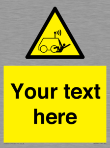 Custom warning run over by operator controlled machine