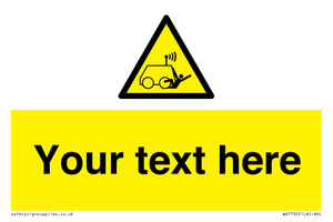 Custom warning run over by operator controlled machine