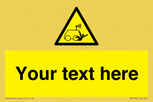 Custom warning run over by operator controlled machine